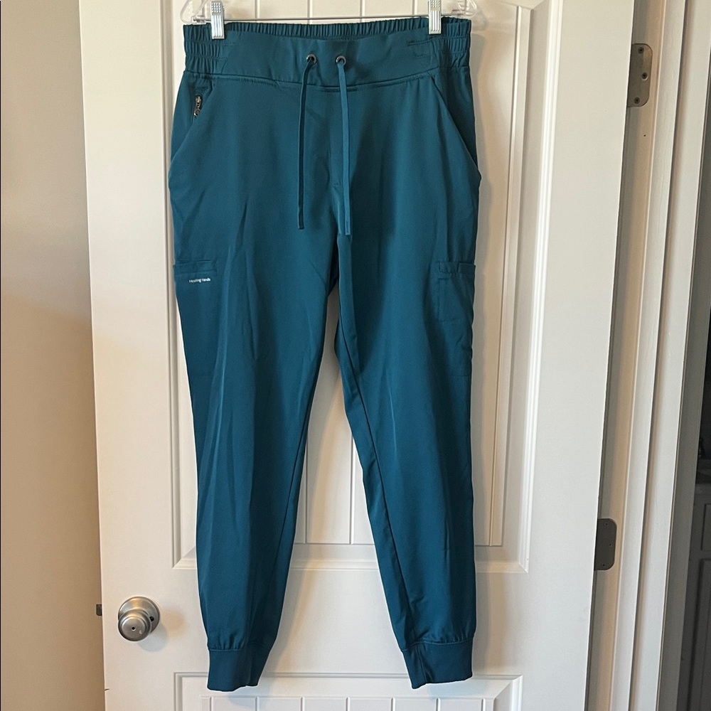 Healing Hands Teal Joggers